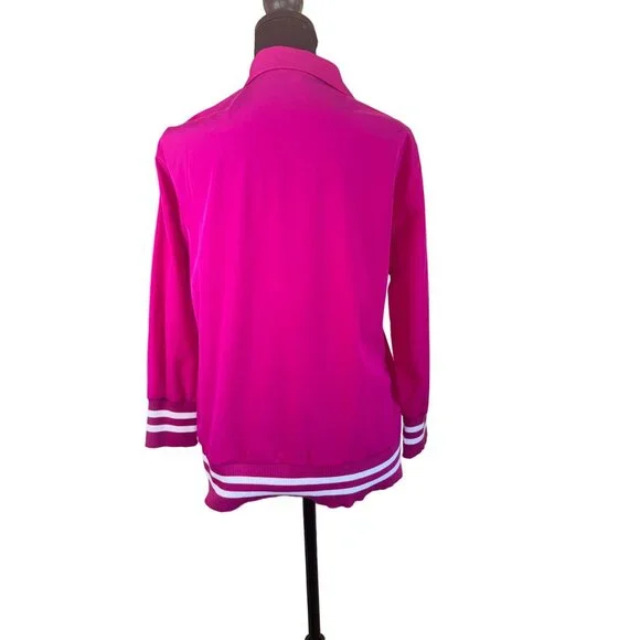 Vintage-Inspired Joh Wiletta Top Hot Pink Retro S Varsity Jacket Schoolgirlcore - Picture 2 of 10